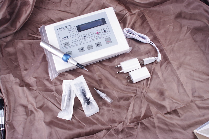 SLIVE Dan Putih Mesin Tato Semi Permanen Mikropigmentasi Kit AU / UK / US / EU Adapter